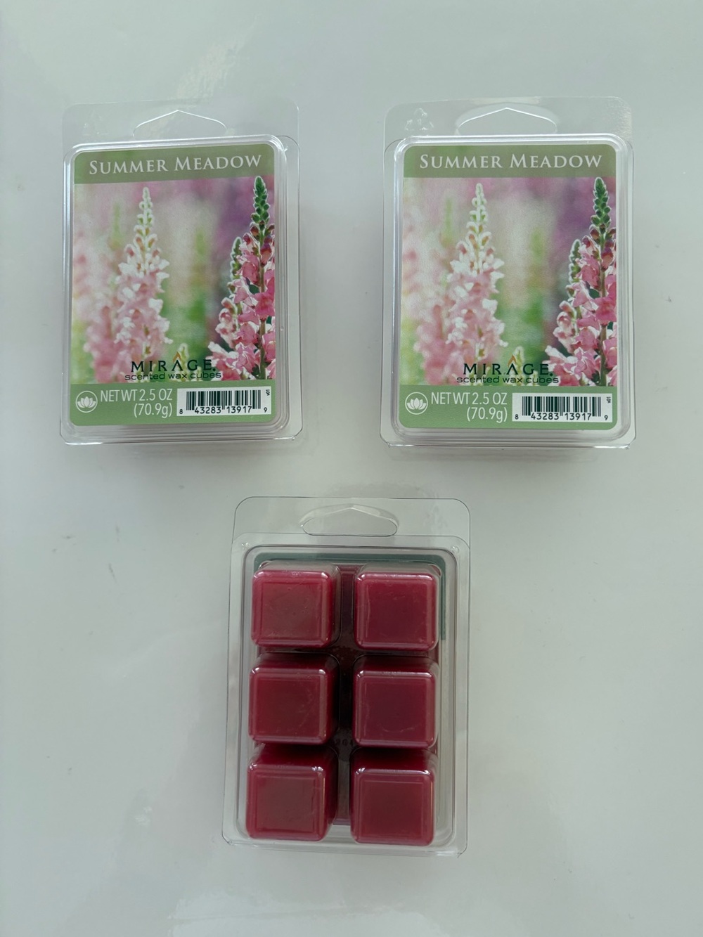 NWOT Lot of 3 Mirage Summer Meadow Scented Wax Cubes